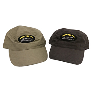 Image of the Adventure Consultants branded military cap with logo