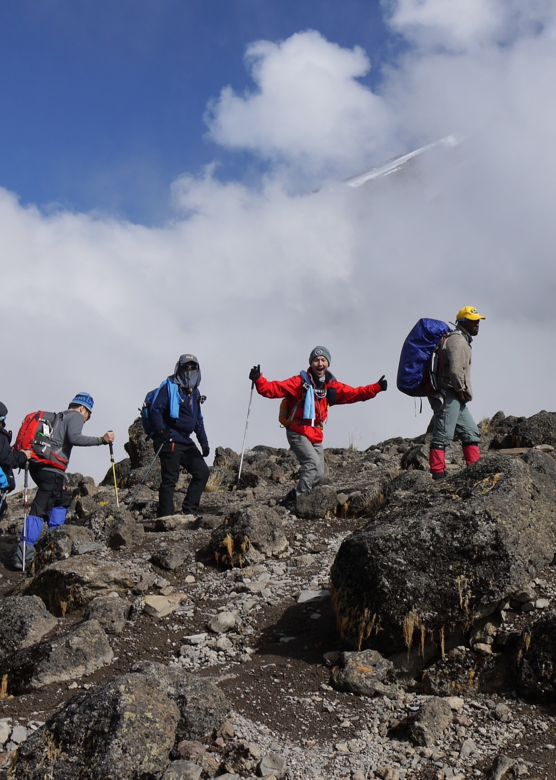 Climbers on Kilimanjaro