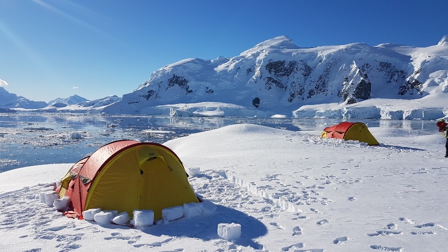 Enjoy camping in Antarctica on our Basecamp Voyage