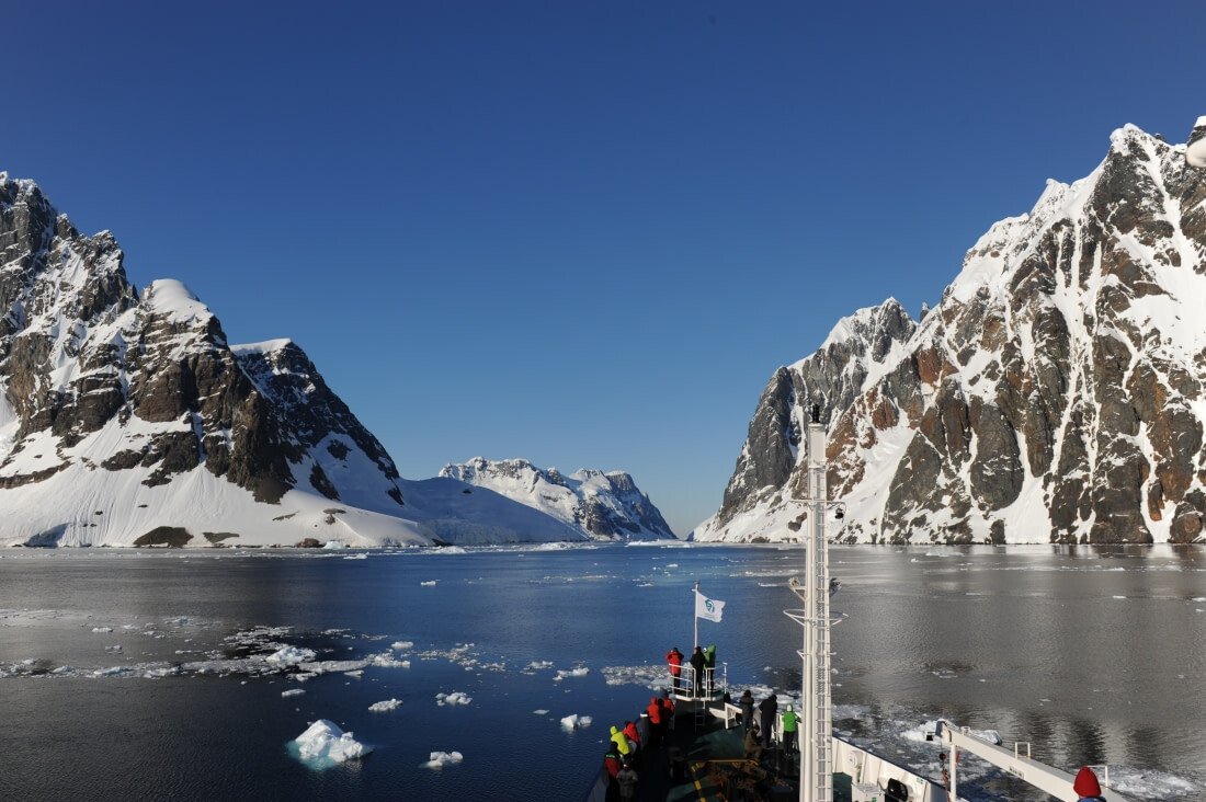 Dramatic scenery cruising through the Antarctic Peninsula