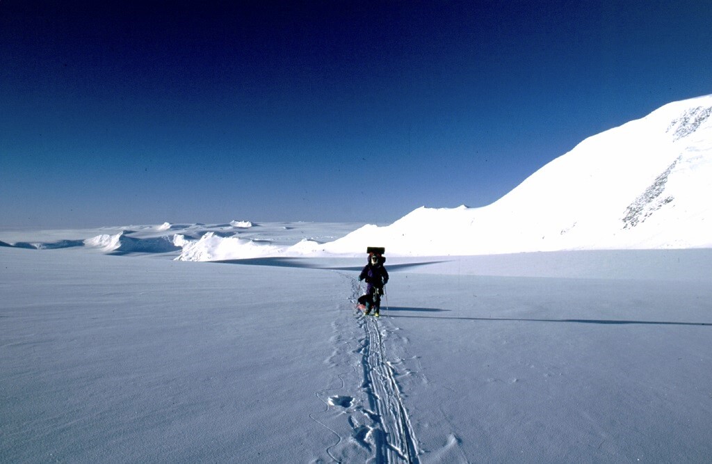 Climbers use skis to move between peaks on Climb Antarctica