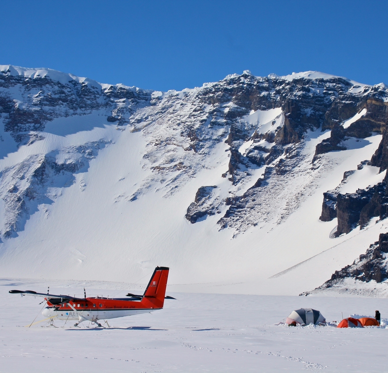 A plane at Mt Sidley Base Camp