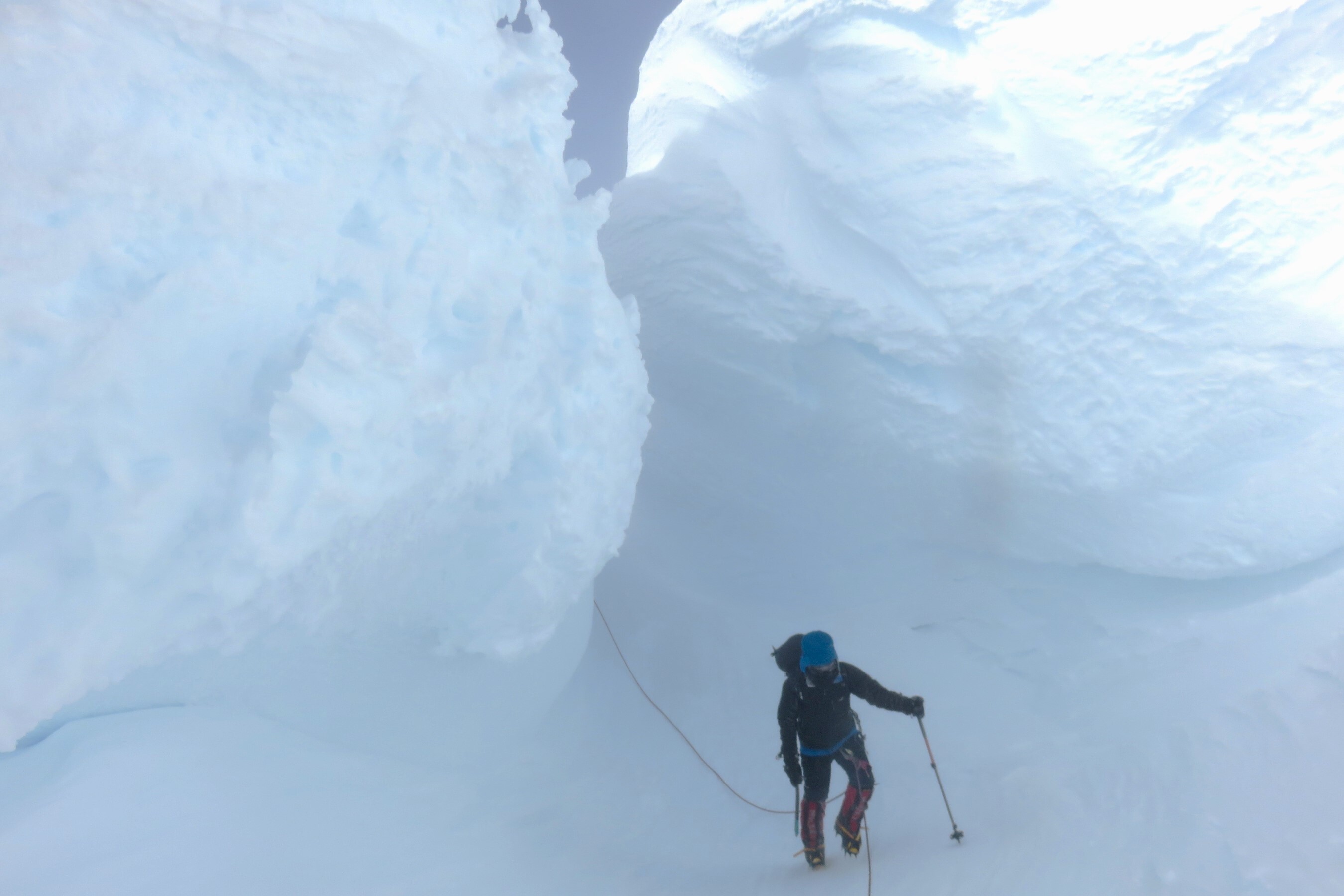 Huge mushroom ice formations on Sidley