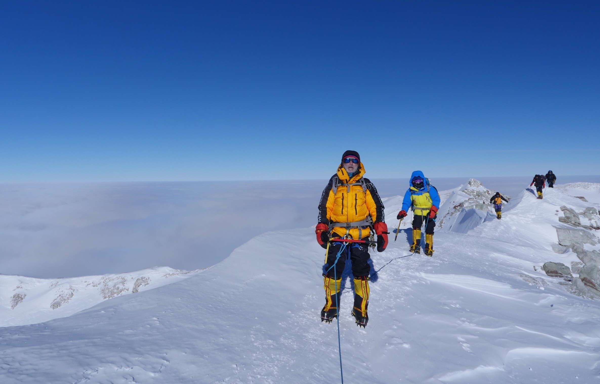Climbers near the summit Mt Vinson