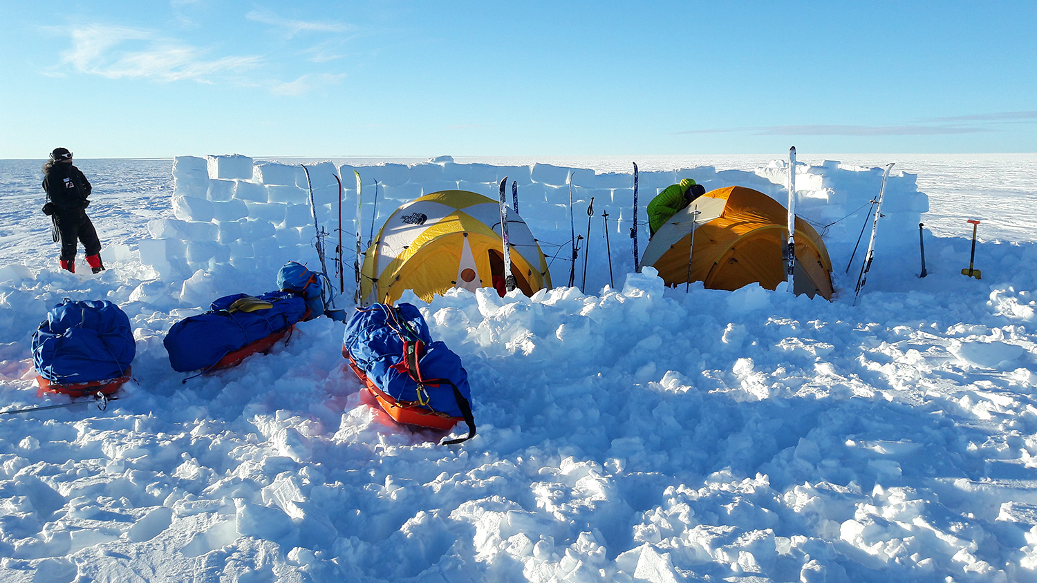Camp set up on the Greenland Crossing