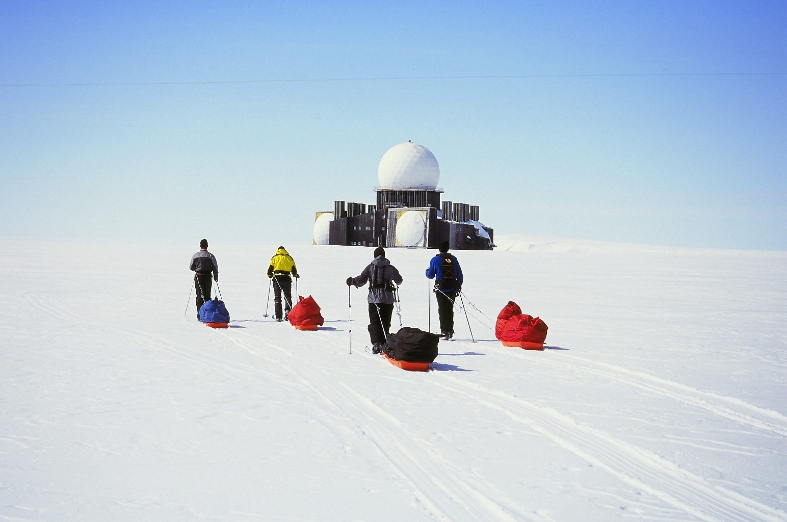 DYE-2 radar station encountered halfway across the Greenland icecap