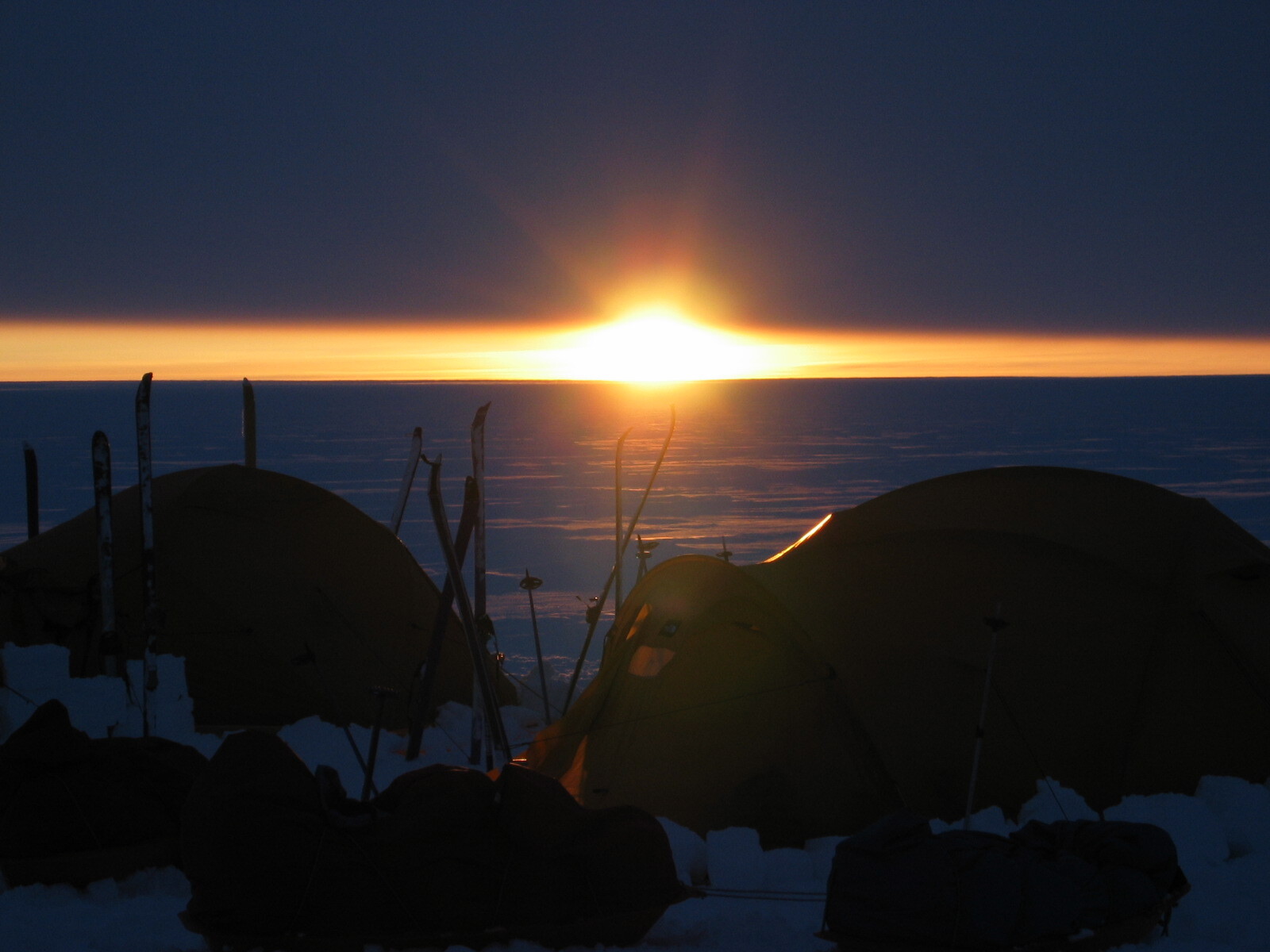 Amazing light from camps on the 22 to 30 day Greenland Crossing Expedition