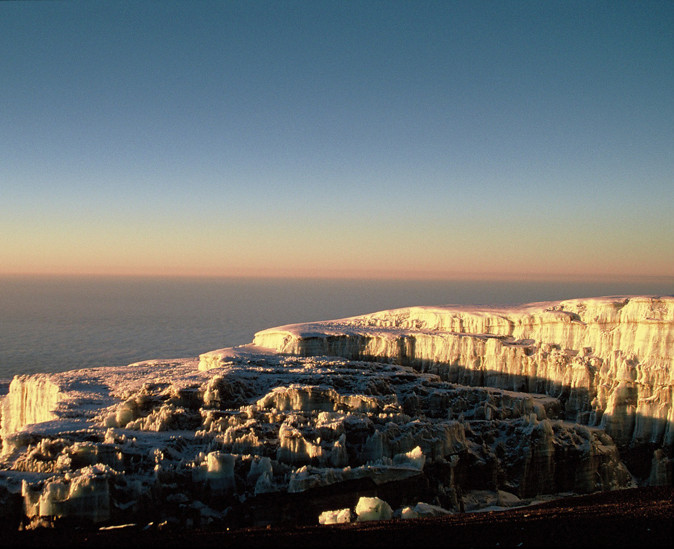 Sunrise across the spectacular Kilimanjaro icecap.