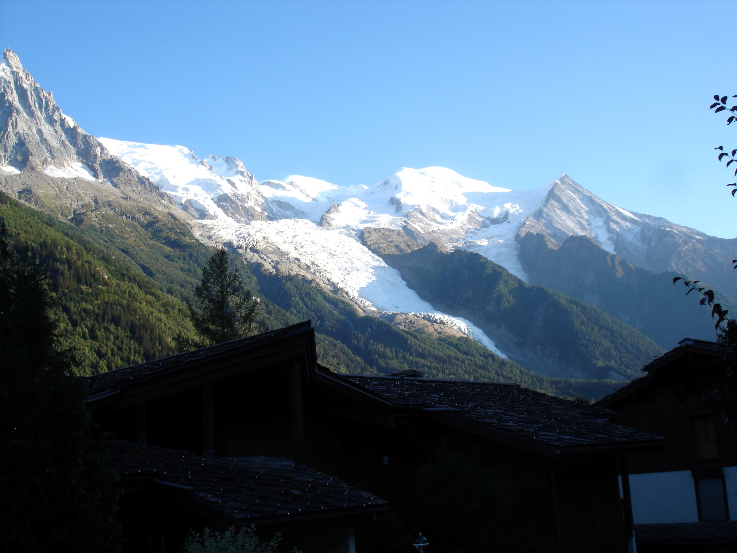 Mont Blanc viewed from Chamonix Valley