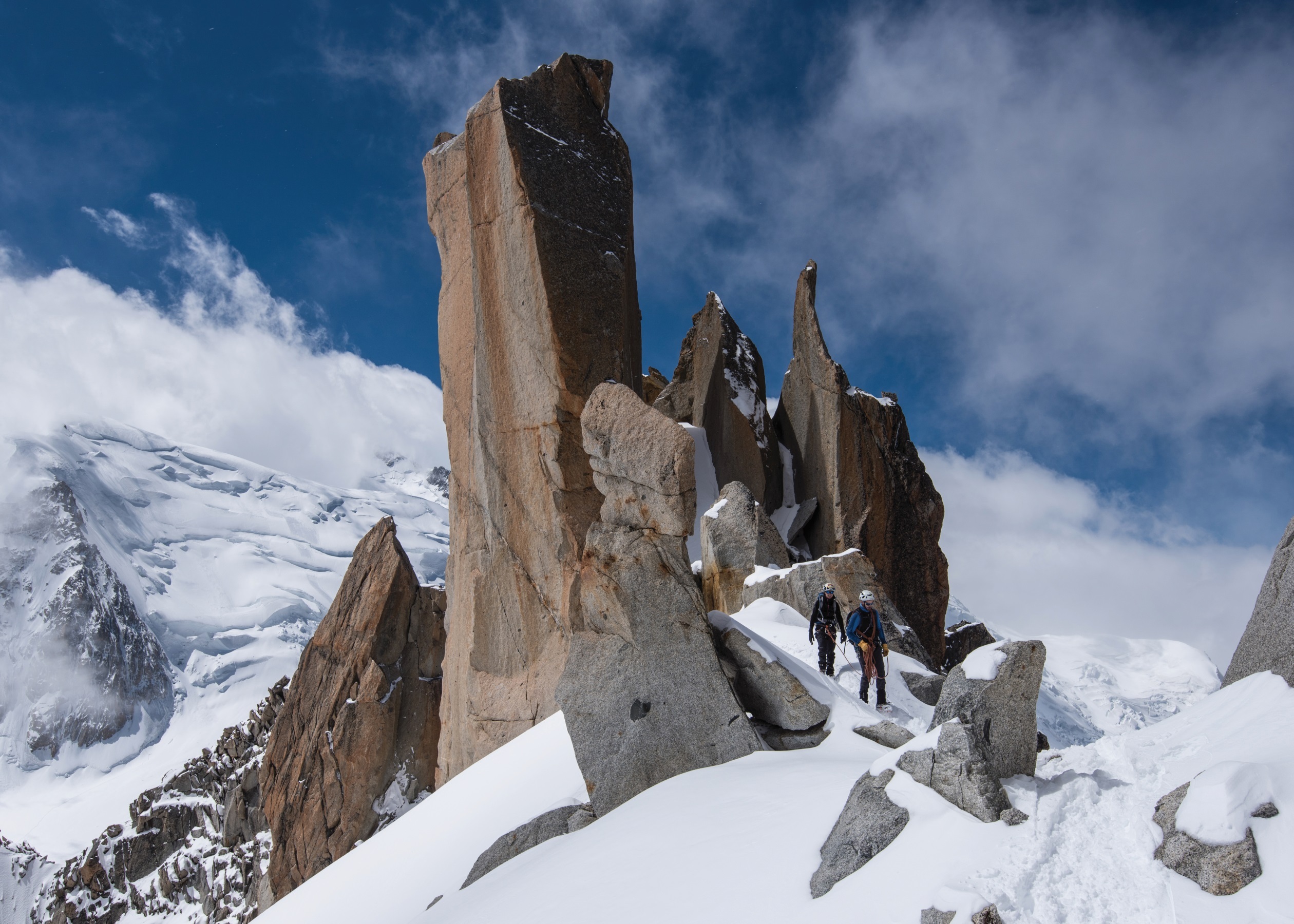 Climbing Cosmiques route