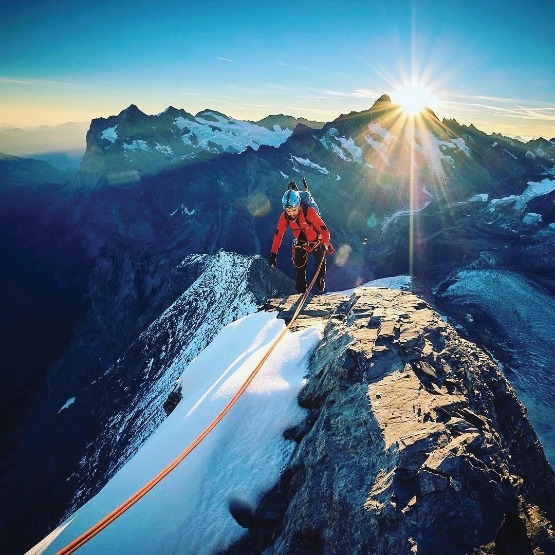 Enjoying the best of European Alps climbing conditions