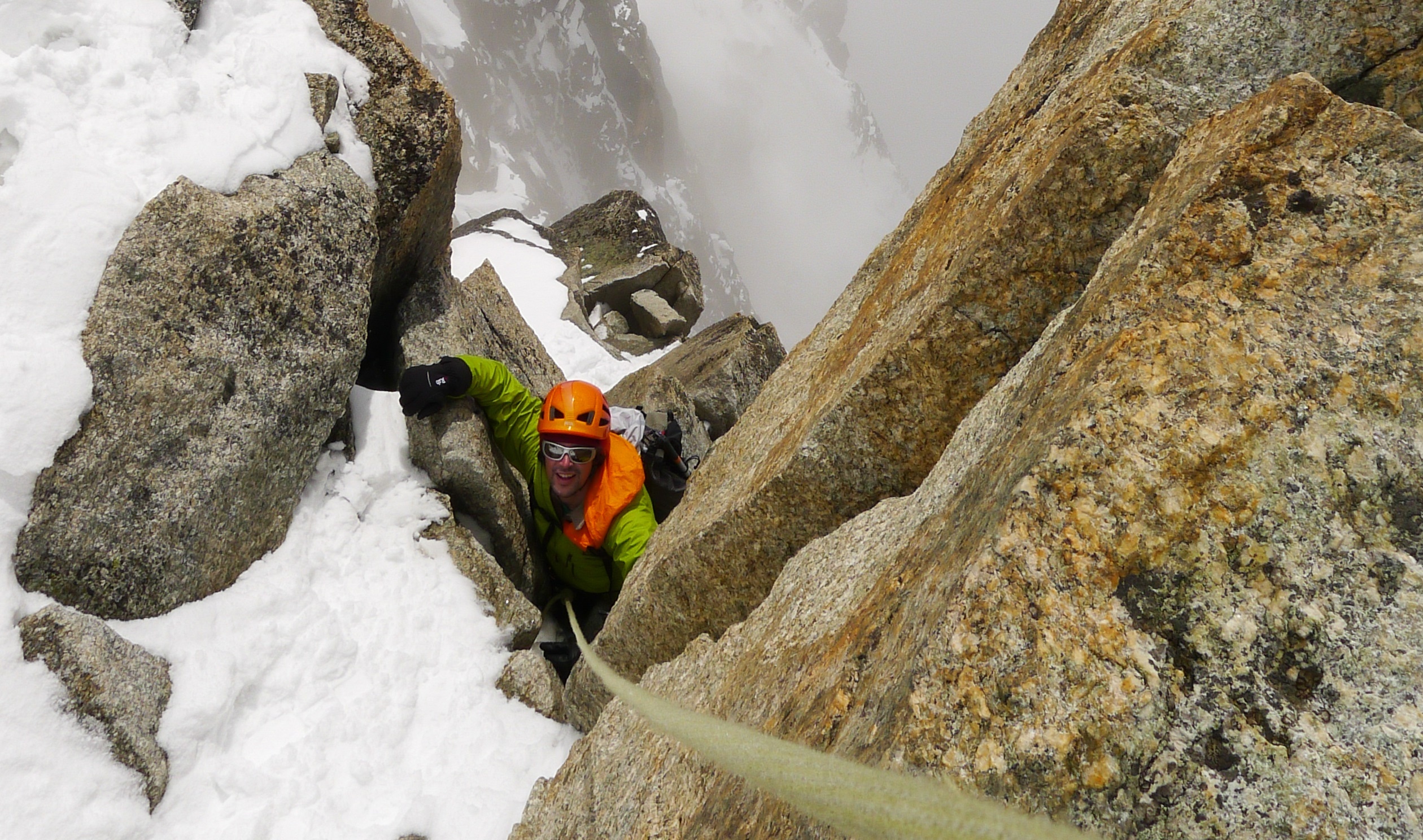 Climbing the Cosmiques Arete