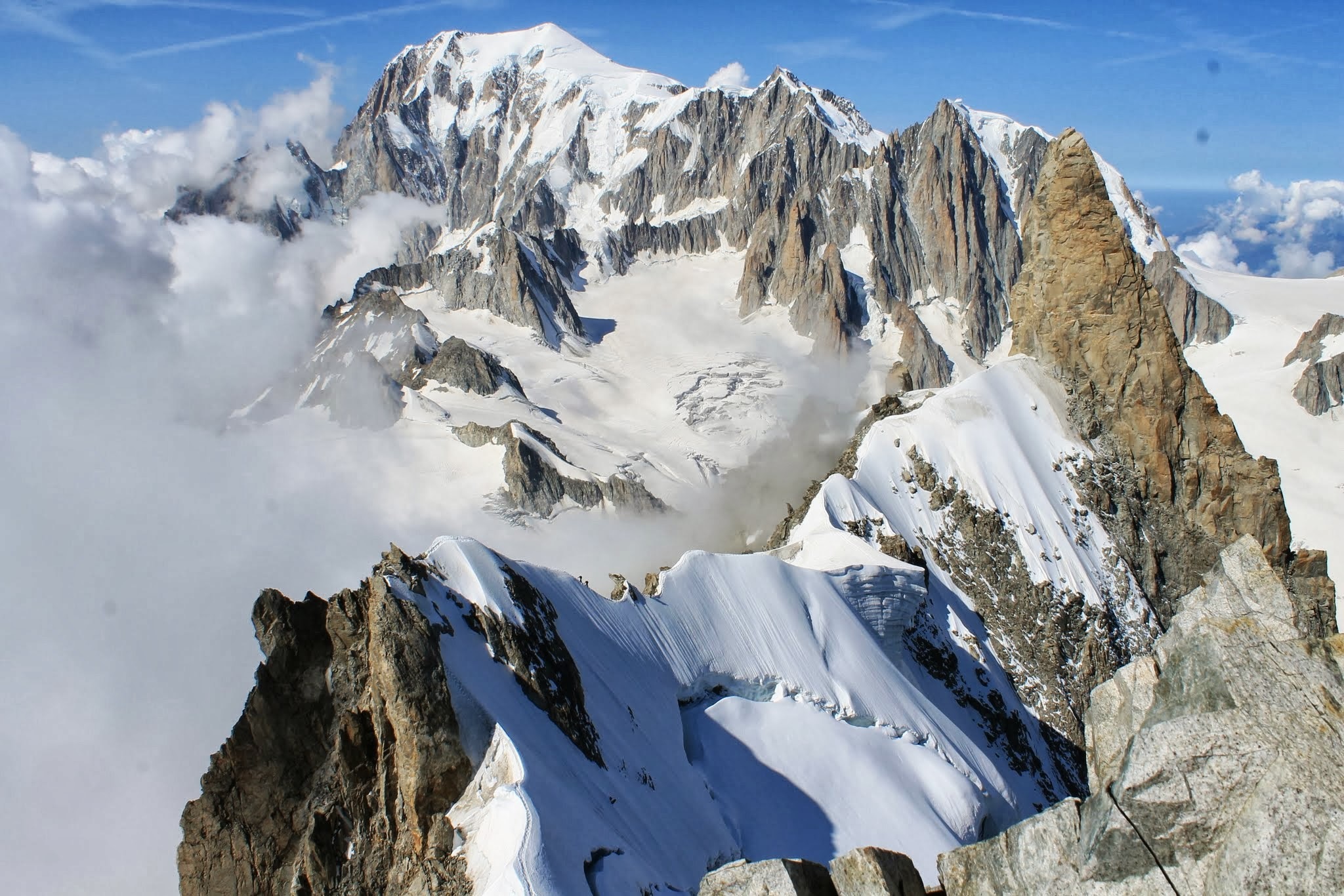Mont Blanc from Aguille de Roc