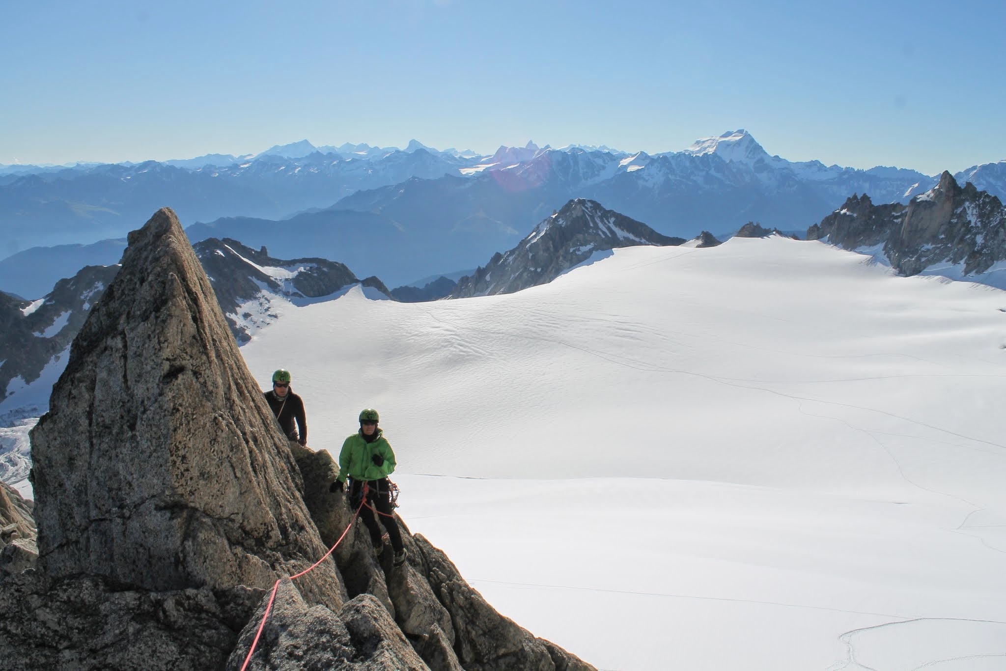 Beautiful vistas all around in the Alps above Chamonix
