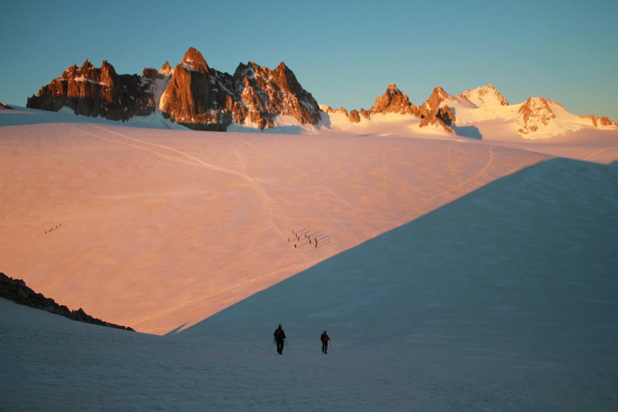 The beautiful mountain landscape of the Mont Blanc Massif