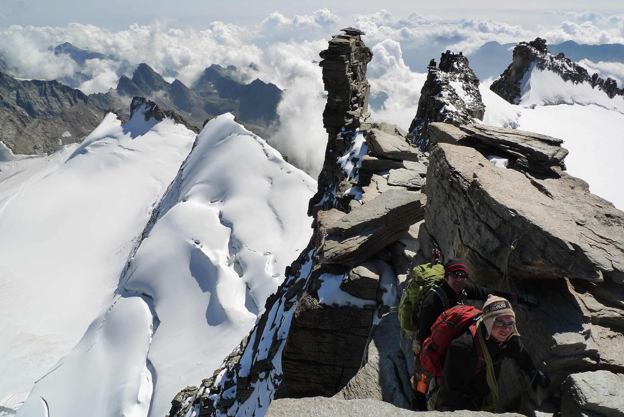 Near to the summit of Gran Paradiso in Northern Italy