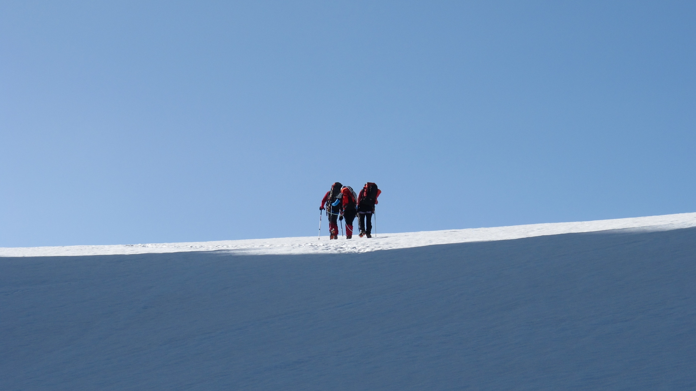 Slowly climbing higher on Gran Paradiso