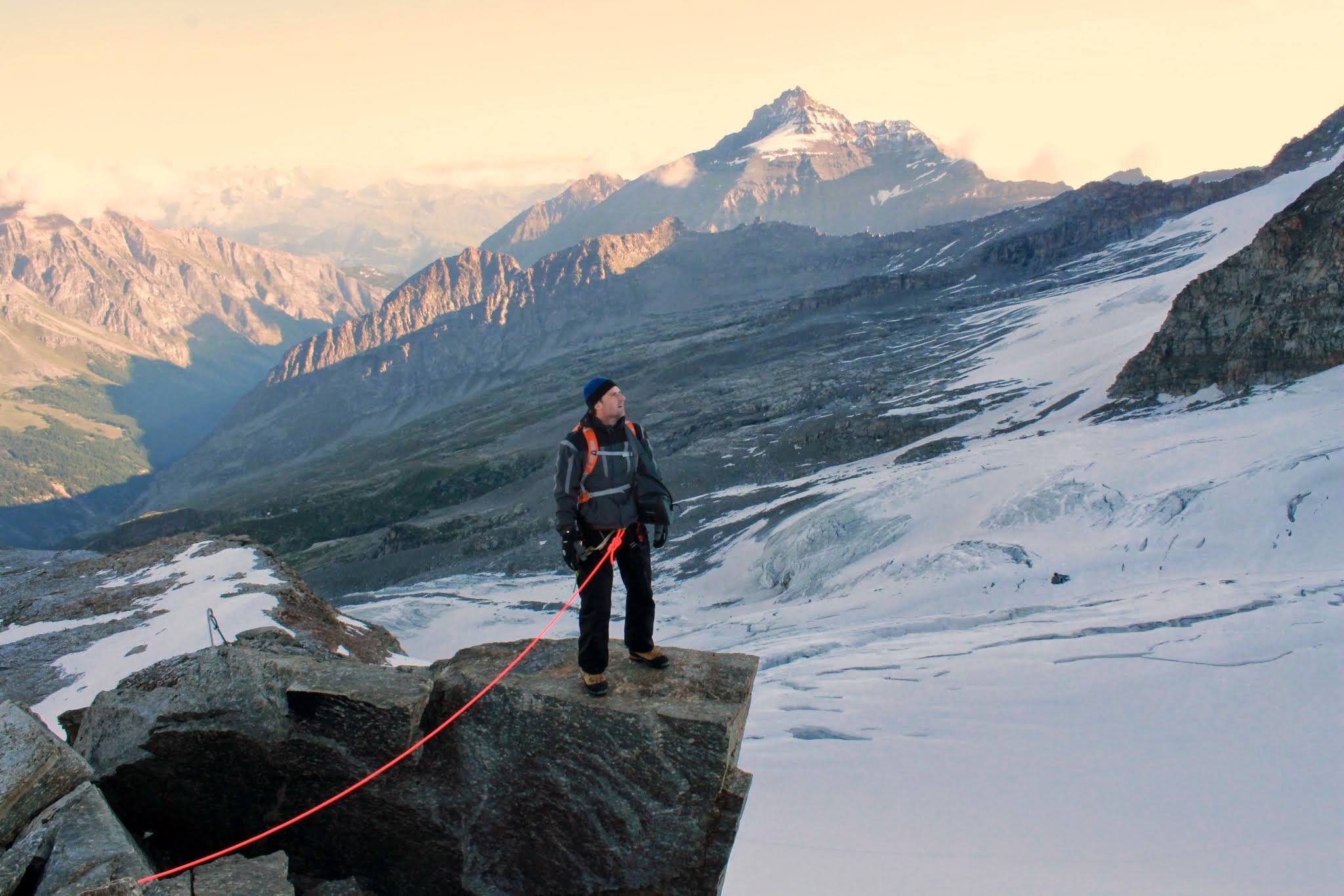 Gaining height on Gran Paradiso in Italy