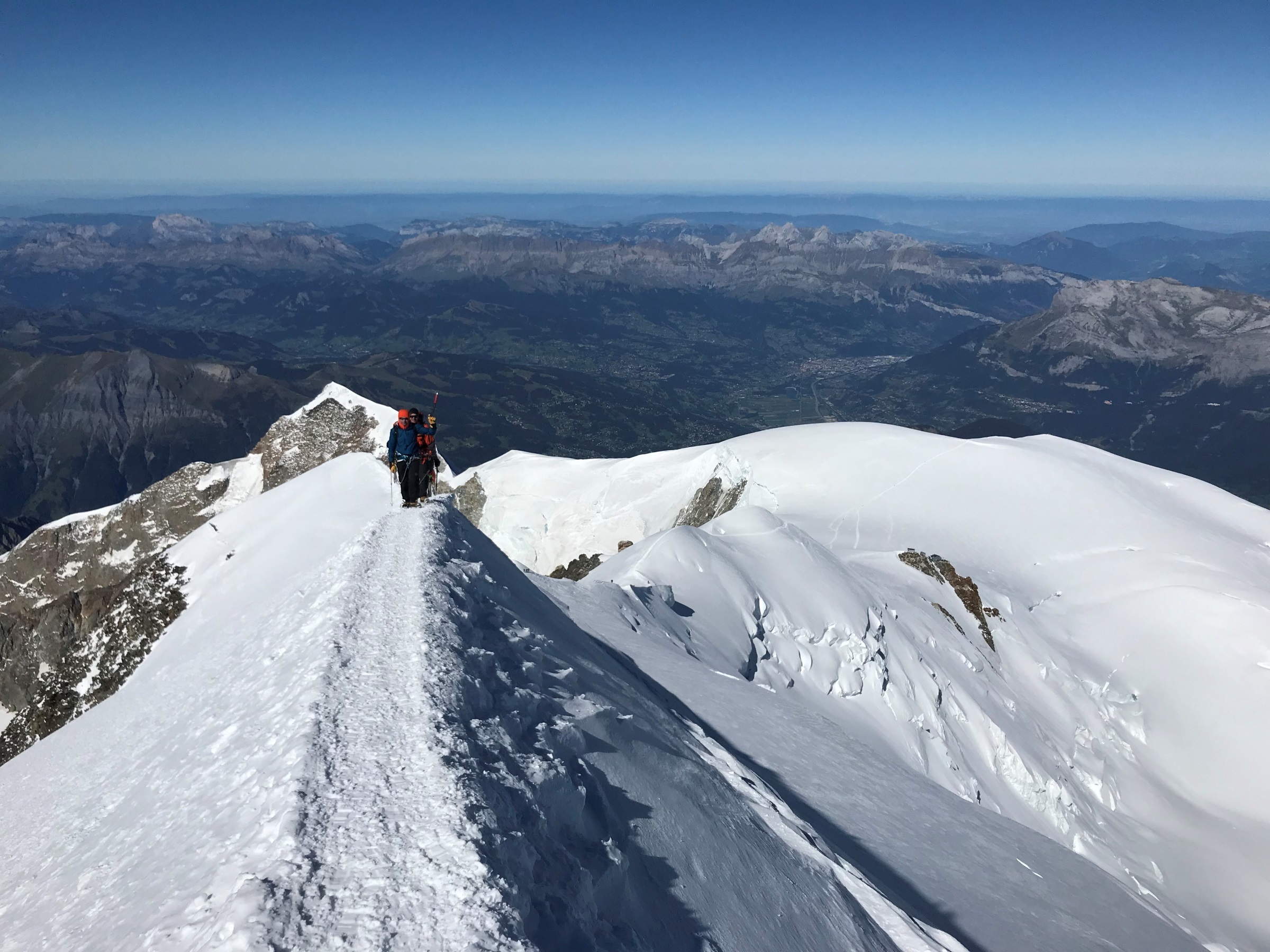 Getting close to the summit on Mont Blanc