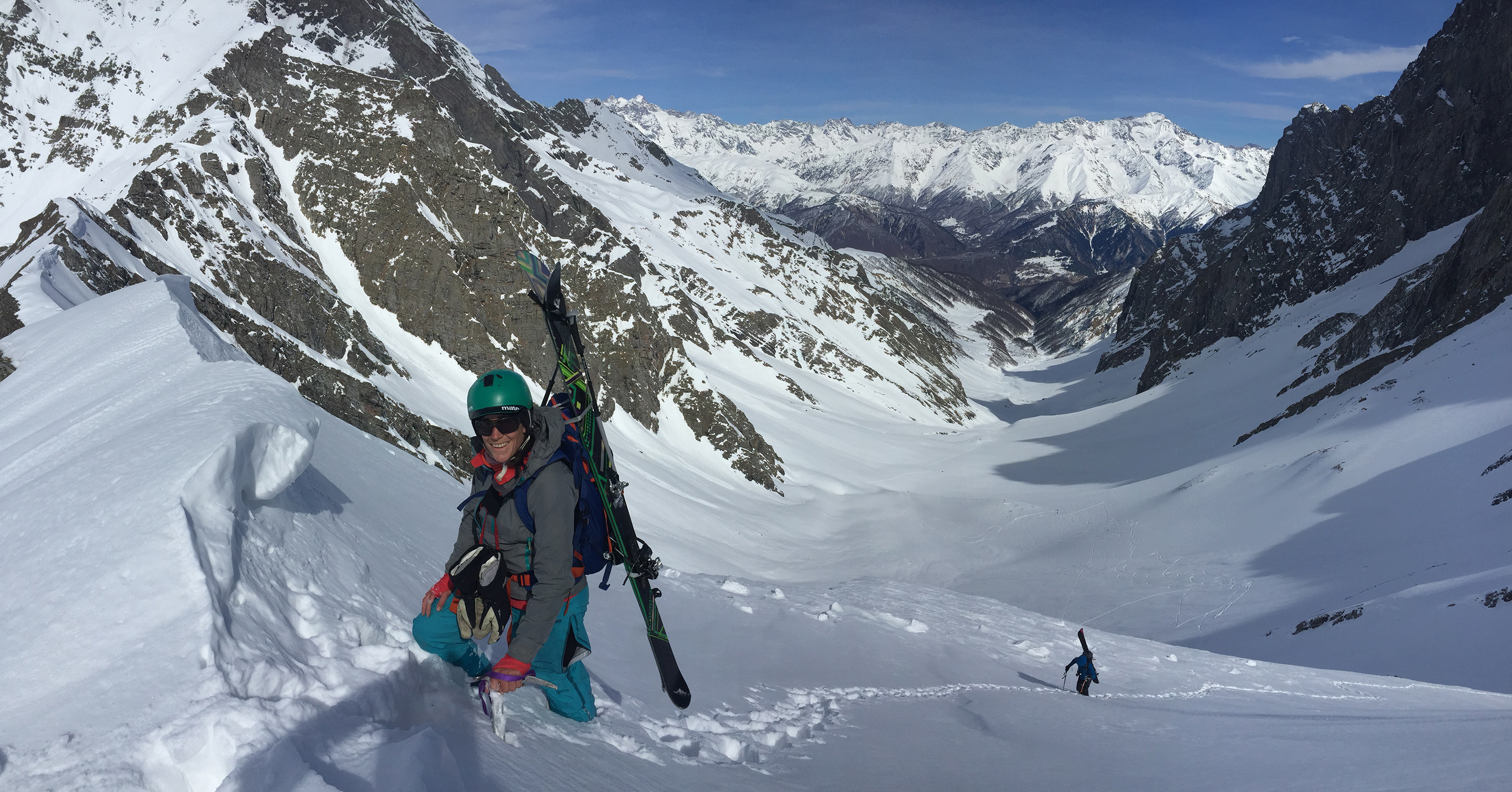 AC Everest Expedition Doctor 2025 is Dr Penzy Dinsdale, pictured ski touring in the New Zealand backcountry.