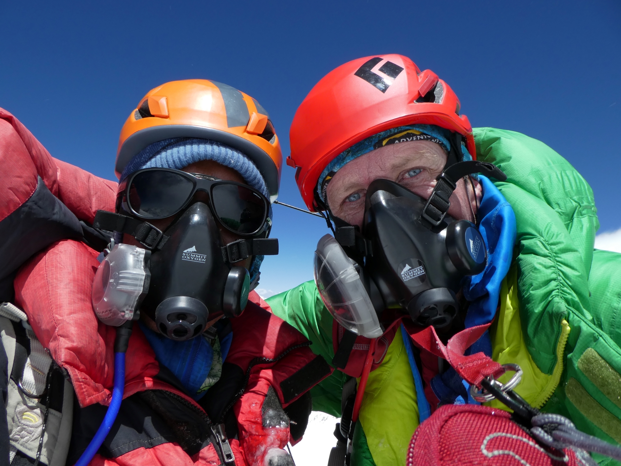 AC IFMGA Mountain & Ski Guide Rob Smith on the summit of Mount Everest