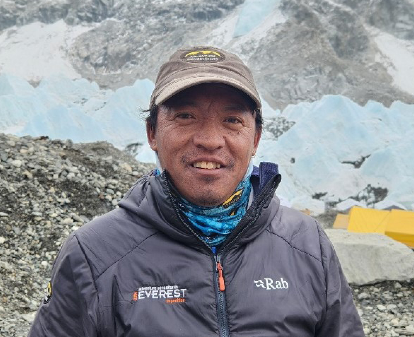 Passang Bhote, AC Climbing Sidar and 12 times Everest summiter at Everest Base Camp