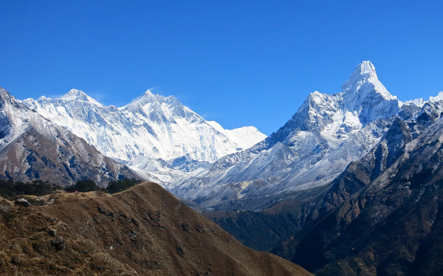 Ama Dablam is a stunning aesthetic mountain, often referred to as the 'Jewel of the Khumbu'