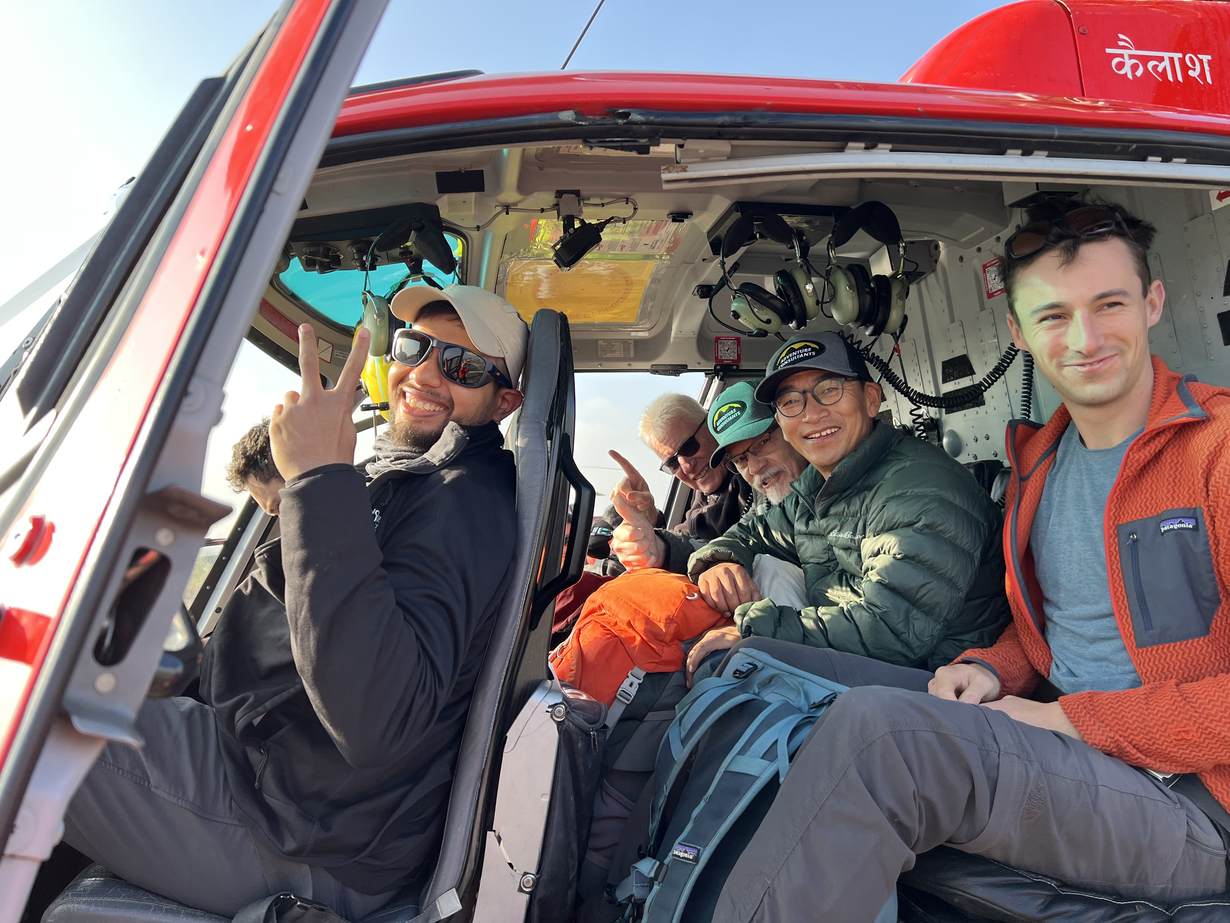 Getting ready for the helicopter flight to Lukla