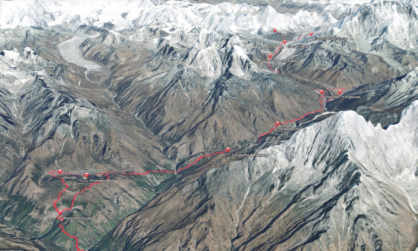 Adventure Consultants Everest Base Camp Trek Map