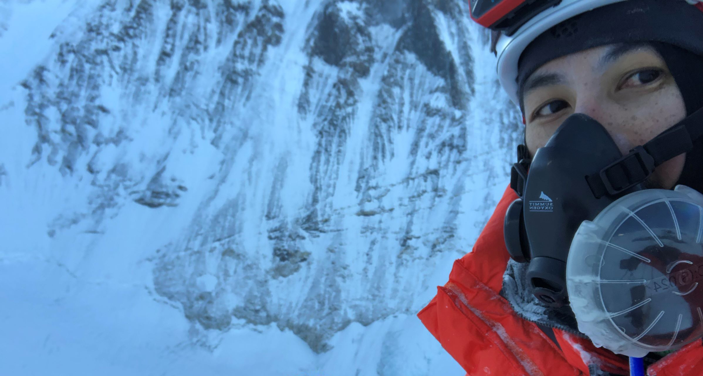 Climber and guide in the shade