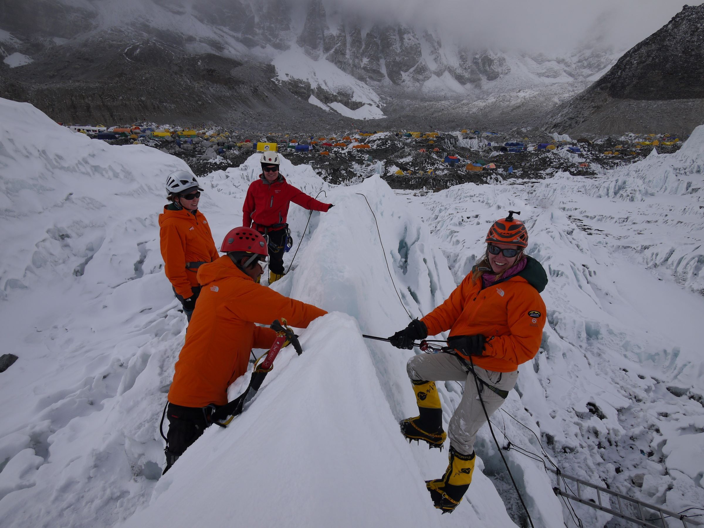 Ropes training at Everest base camp