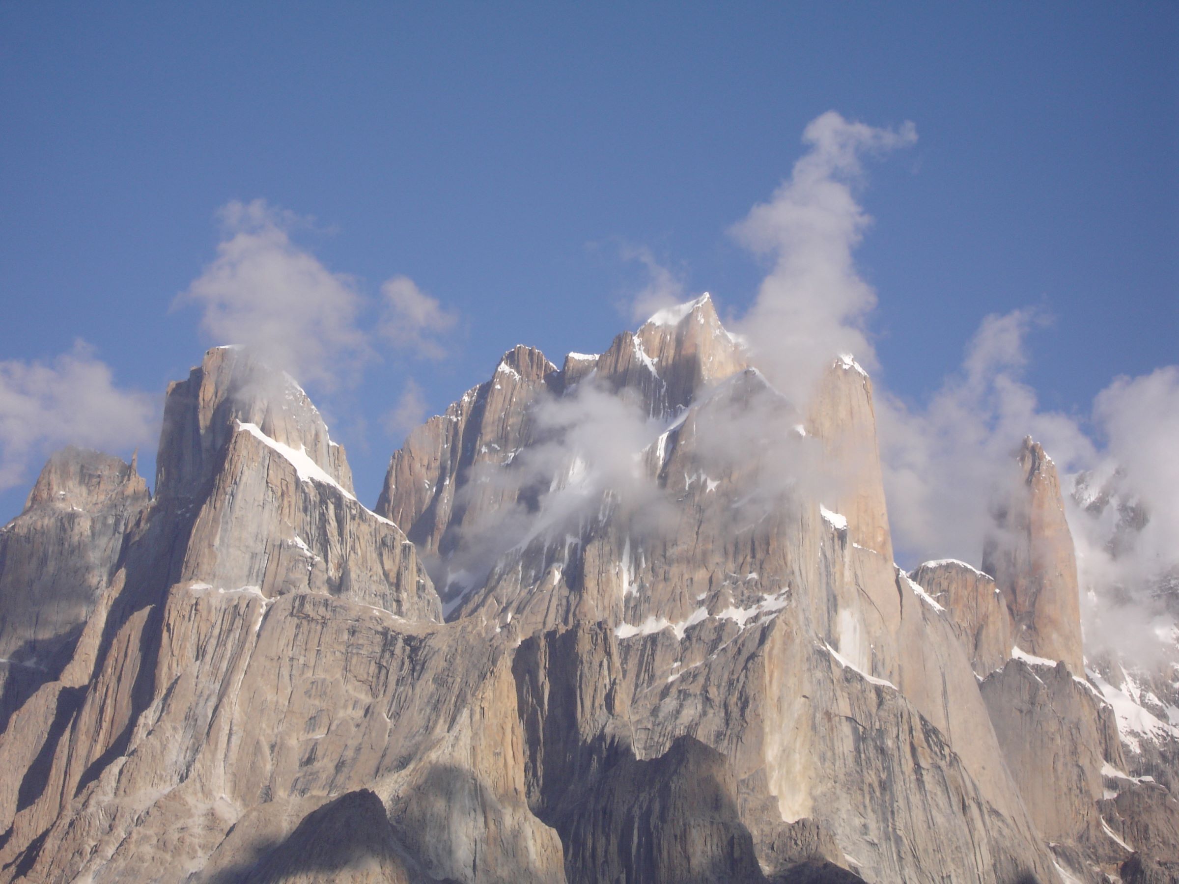 Trango towers seen from trek to Gasherbrum 2
