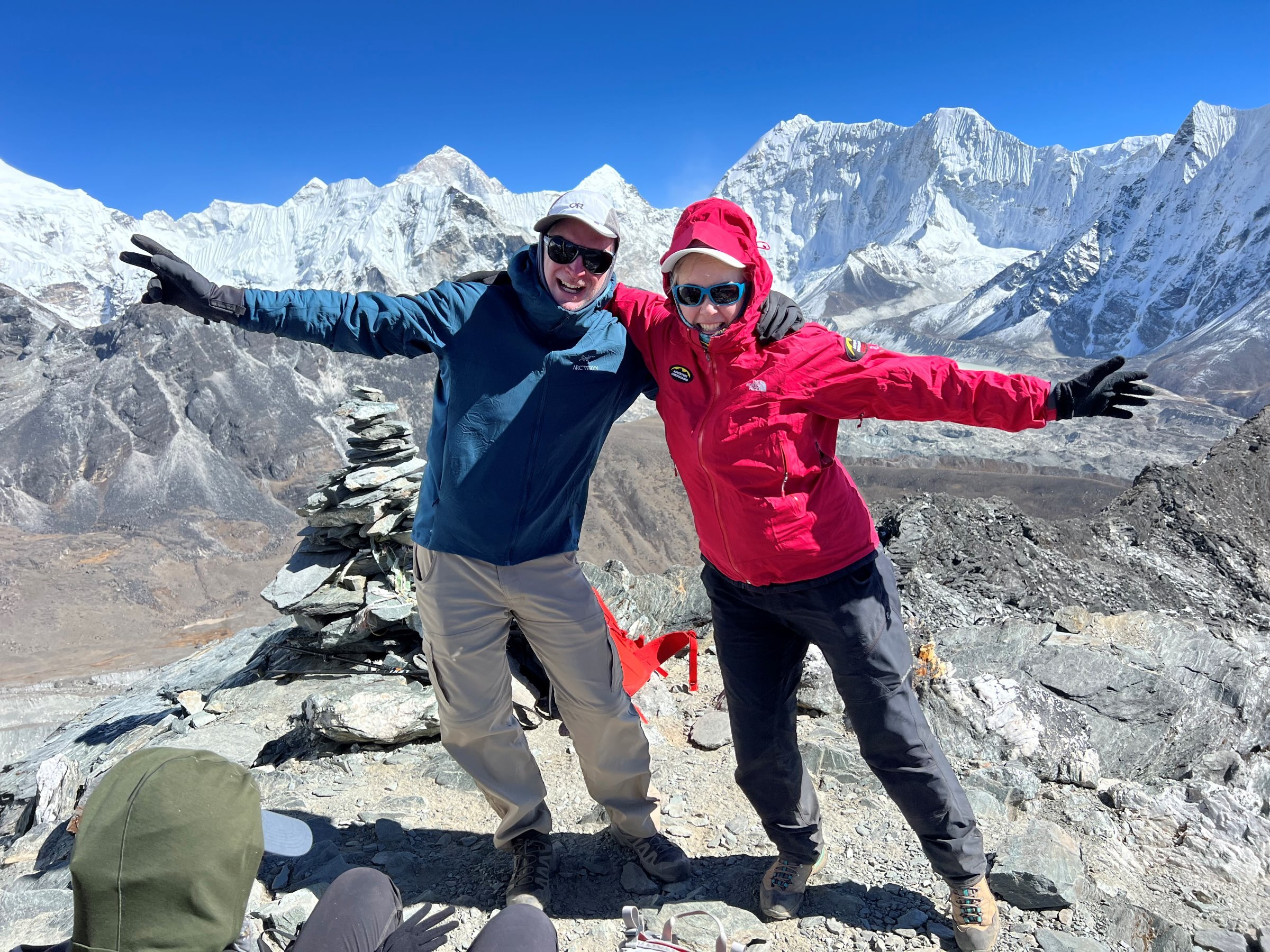 Having fun on the Island Peak expedition