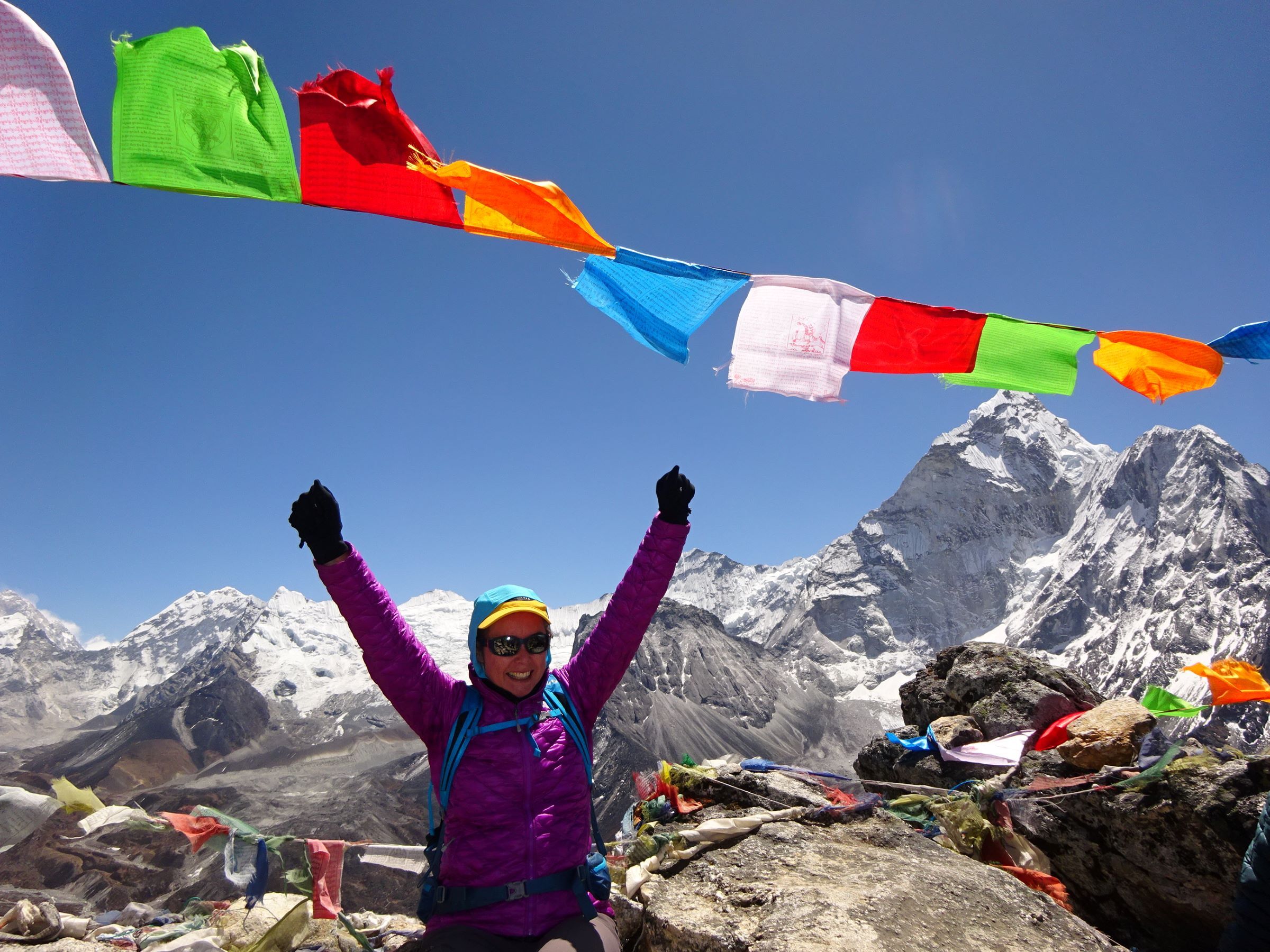 Reaching 5000m on an acclimatisation hike above Dingboche