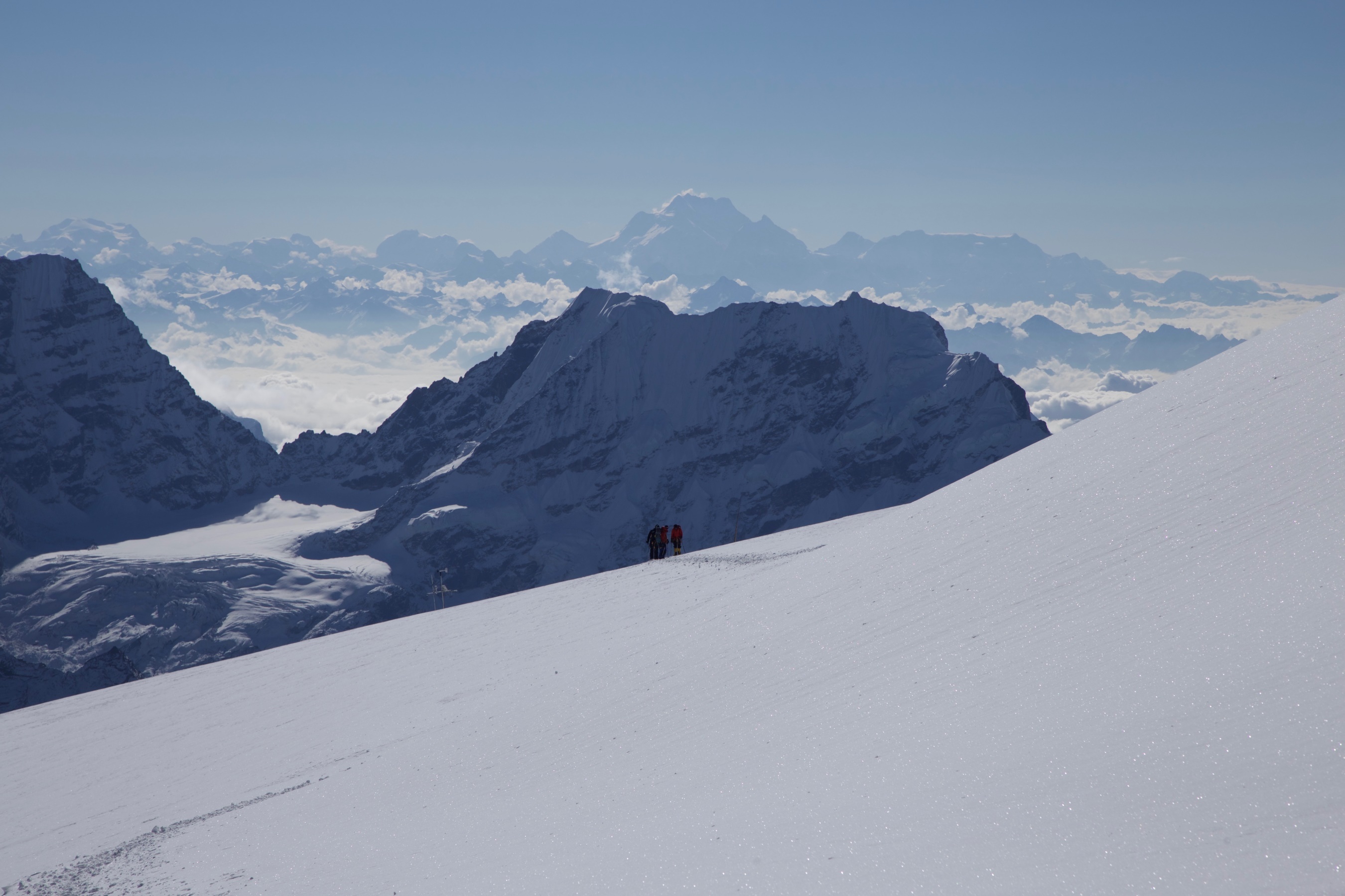 Summit day on Mera Peak opens up views right across the Himalaya