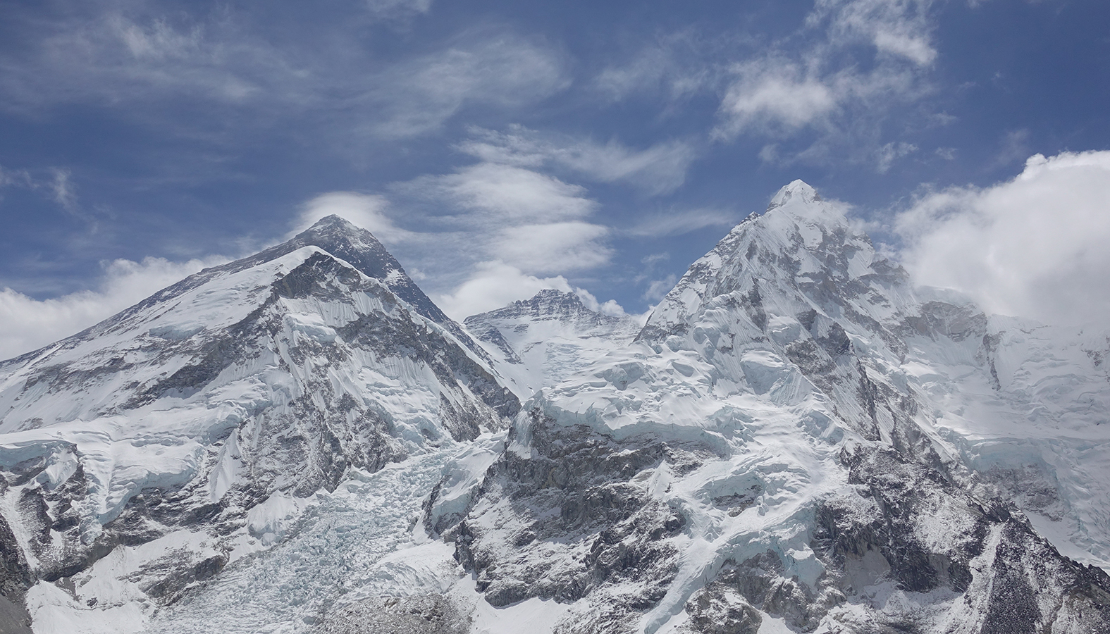 The Triple Crown consisting of Mounts Everest, Lhotse and Nuptse.