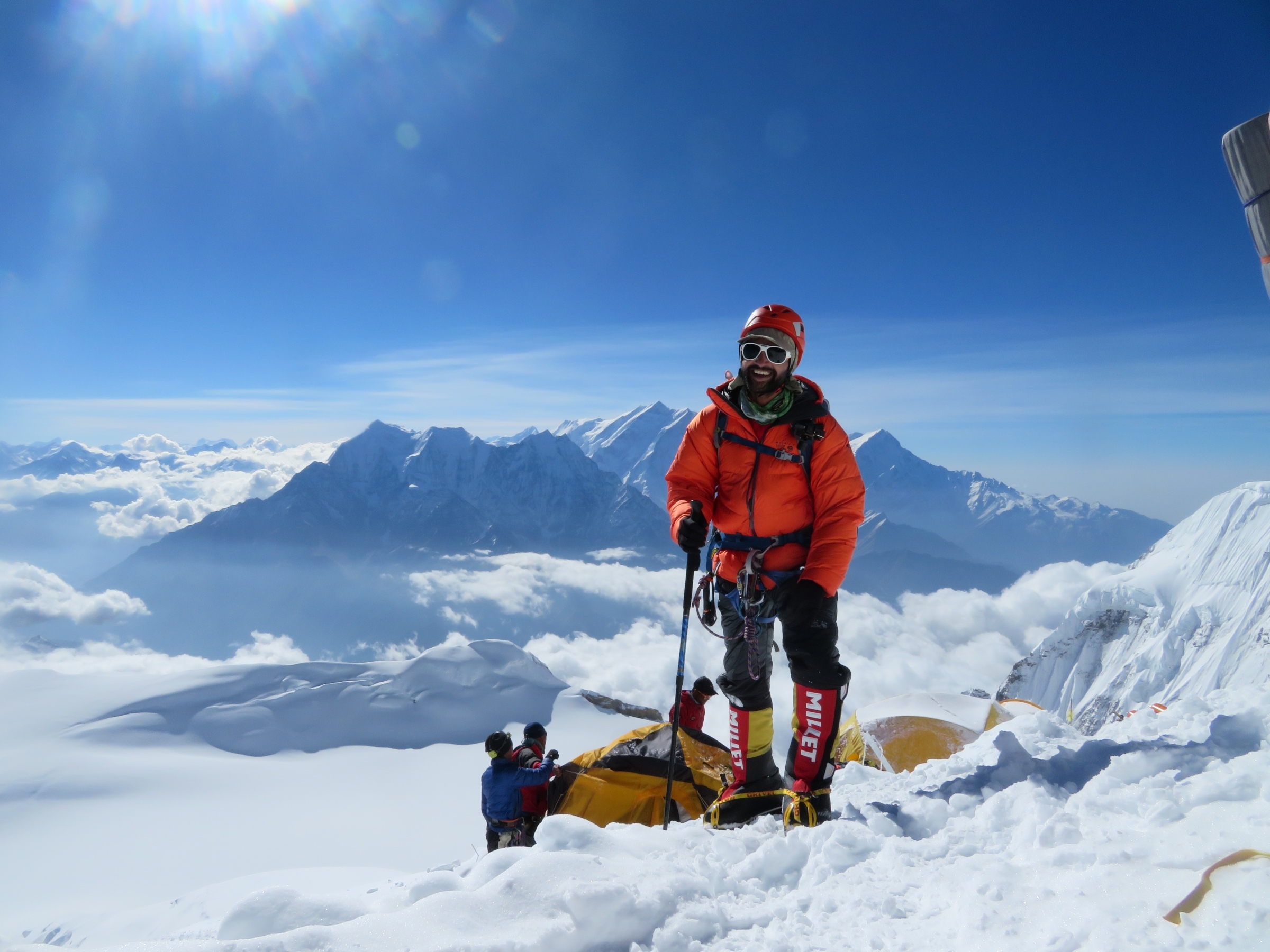 Climber on Dhaulagiri Photo JB Chandesris