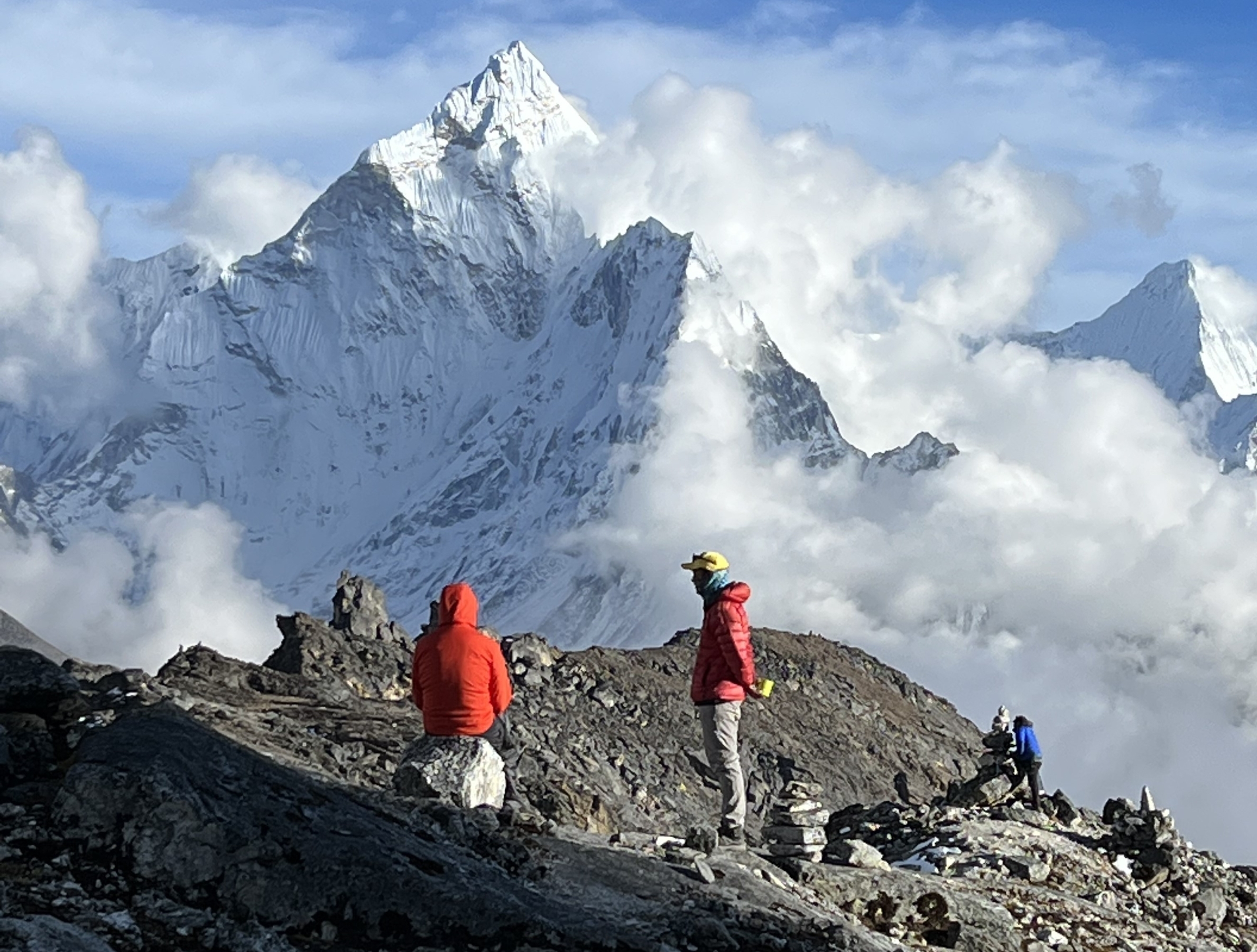 View to the North Ridge of Ama Dablam from High Camp on Lobuche East
