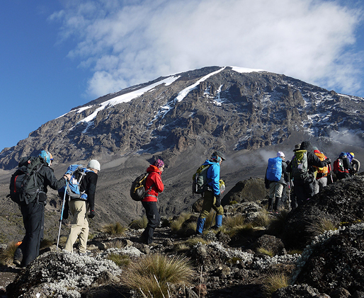 Team climbing Kilimanjaro