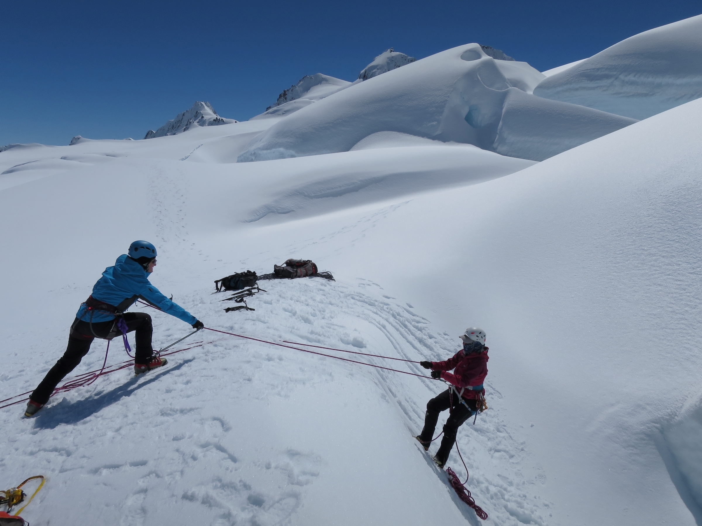 Learn crevasse rescue techniques on the Expedition Training Course