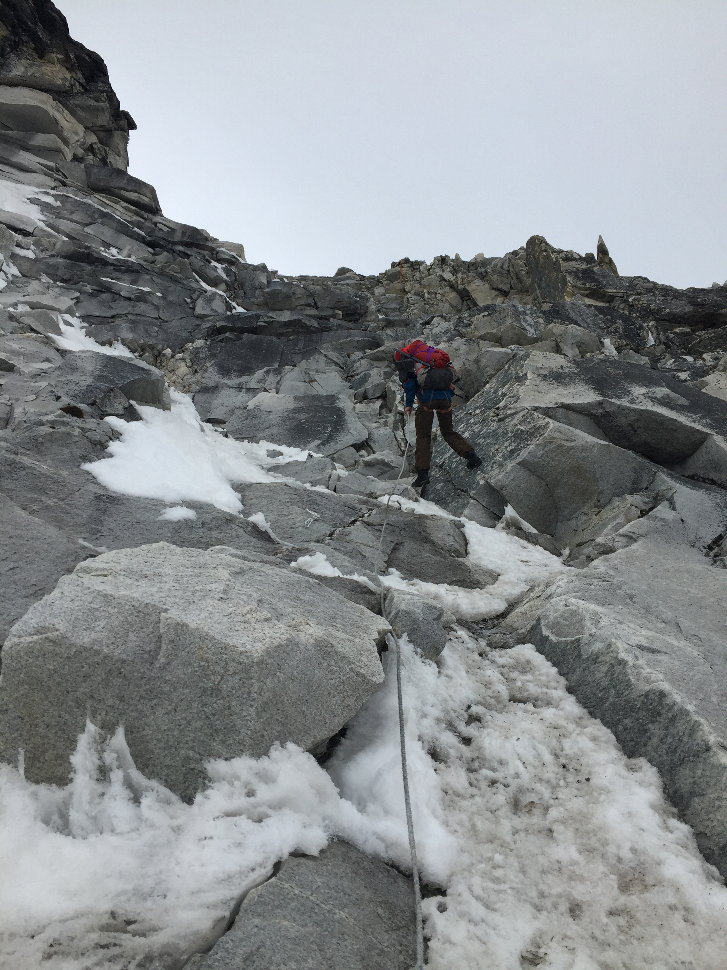 Abseiling the Imja side of the pass