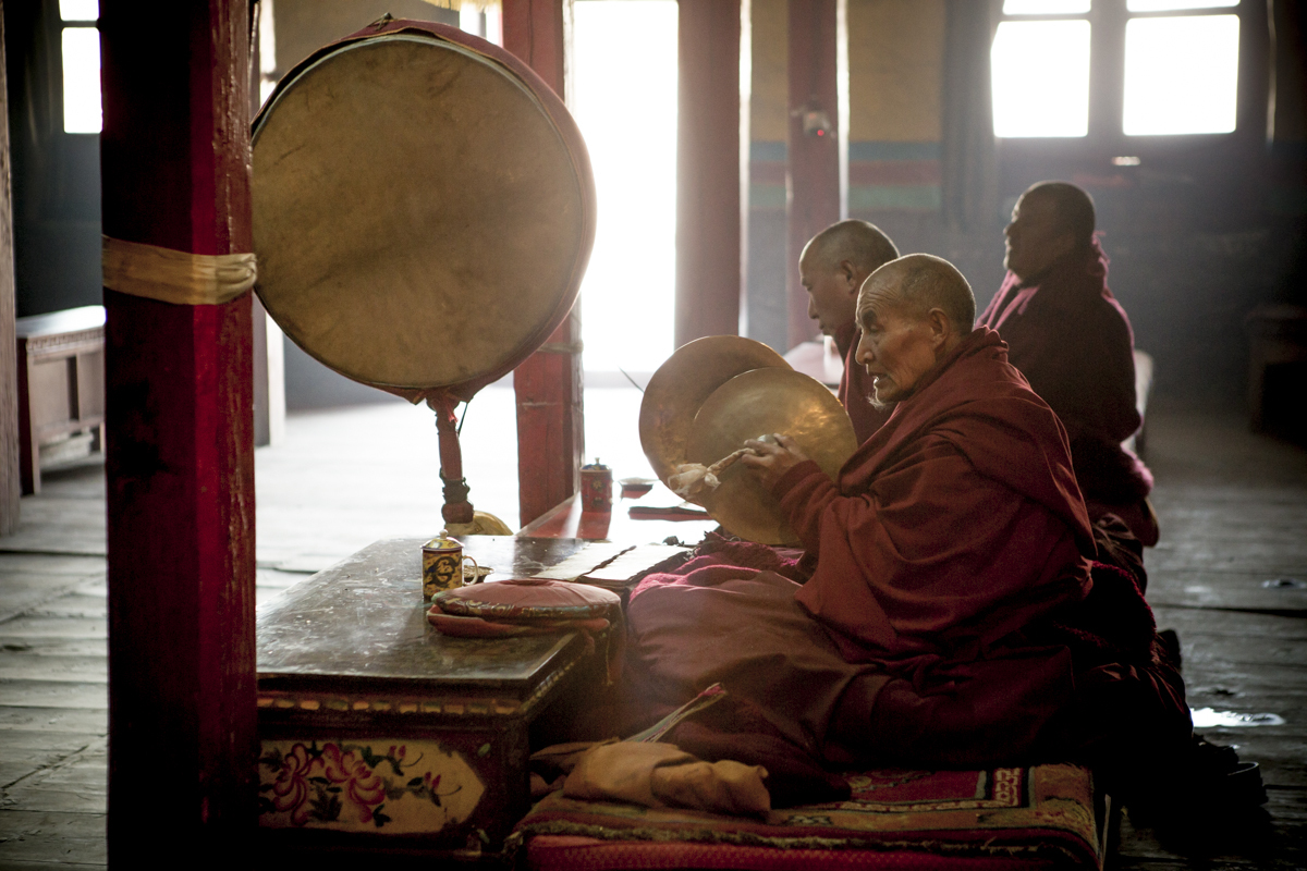 Monks at one of the many monasteries in Lo Monthang.