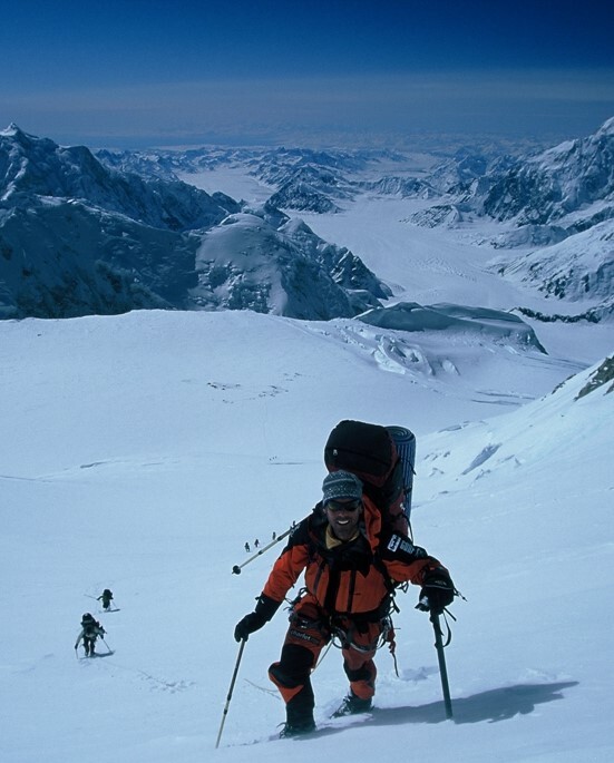 Climber on Mt Denali