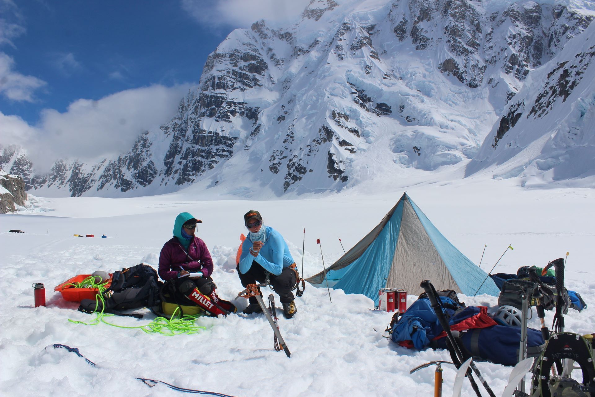 Climbers at base camp Denali