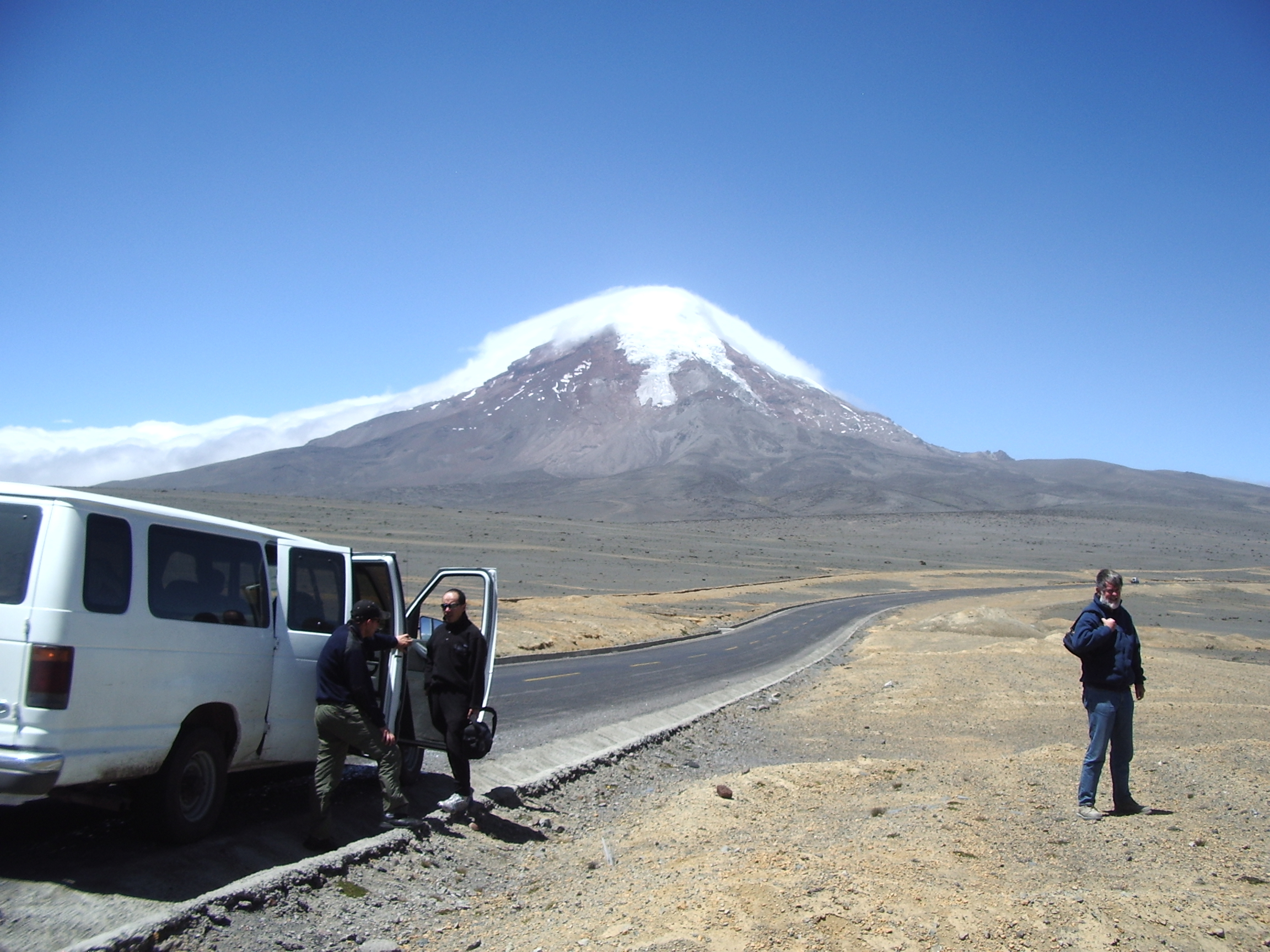Stopping on the roadside in Ecuador