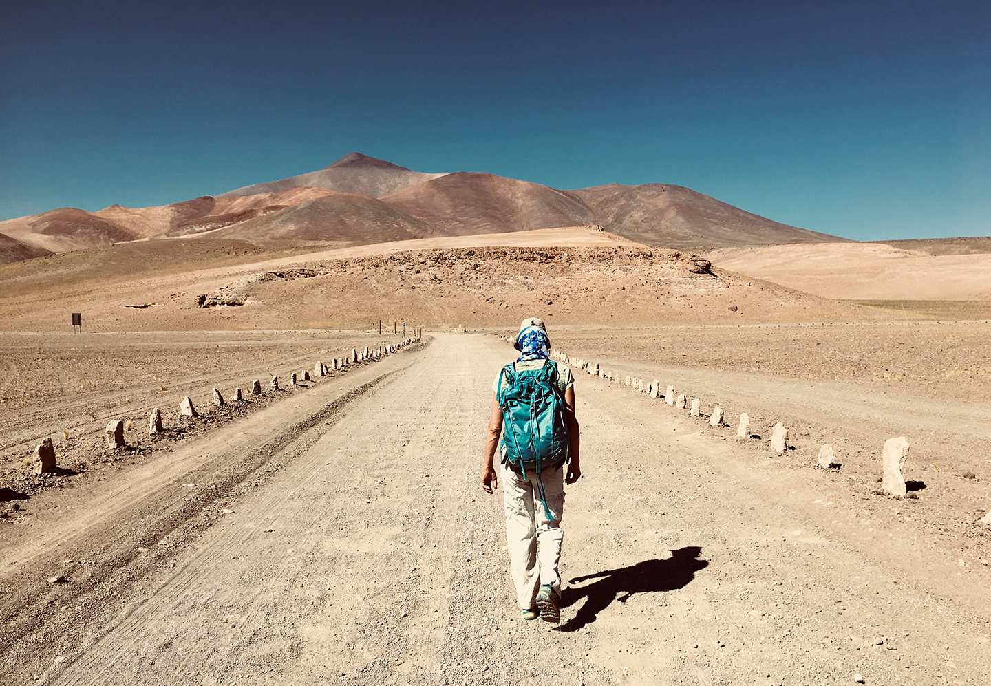 Entering the barren Atacama landscapes on Ojos del Salado