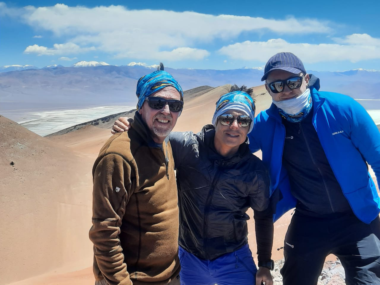 An AC team on the summit of Siete Hermanos (4,880m/16,010ft)